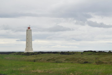 Fototapeta na wymiar Lighthouse near Malarif Iceland, Snaefellsnes