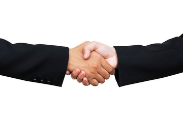 Business handshake  two people.