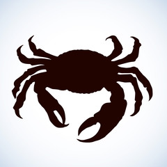 Crab. Vector drawing