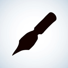 Tip of pen. Vector drawing