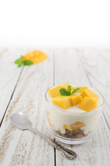 Homemade Mango Yoghurt Parfait with Granola