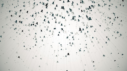 connected avatars of men and women
