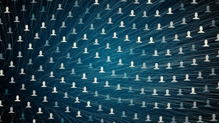 connected avatars of men and women