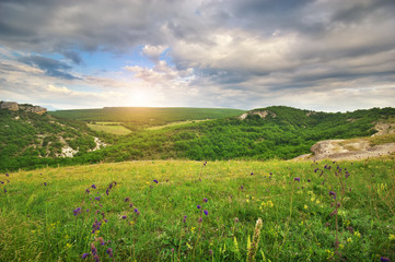 Beautiful mountain landscape. Composition of nature