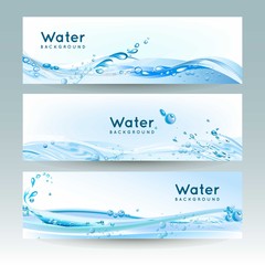 Water banner backgrounds