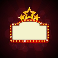 Blank movie theater sign