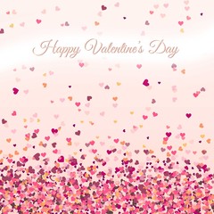 Obraz na płótnie Canvas Valentine's card with small hearts