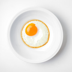 fried egg on white plate