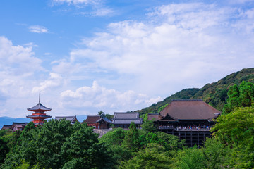 京都　清水寺　清水の舞台　三重塔