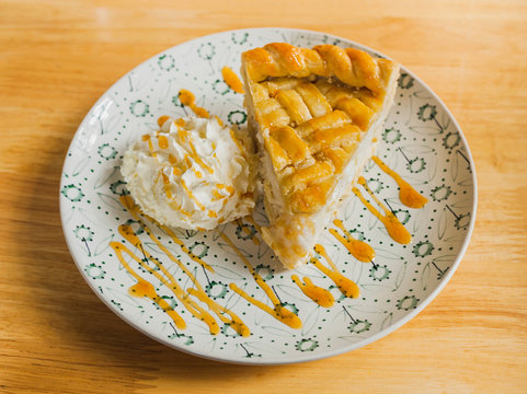 Coconut pie with coconut cream and meringue
