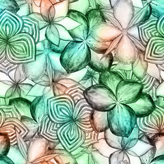 floral watercolor seamless pattern
