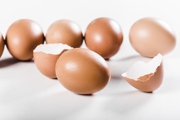 eggs isolated on white background