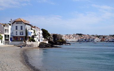 Fototapeta na wymiar The shoreline of Cadaques village, Spain