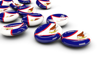 Flag of american samoa, round buttons