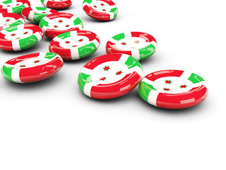 Flag of burundi, round buttons