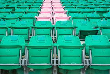 Obraz premium A group of empty seat or chair in stadium , theater or conxert