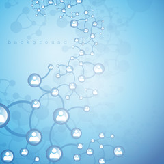 Global Network Background - Vector Illustration, Graphic Design Useful For Your Design