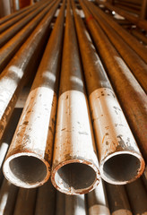 pipelines construction of scaffolding in offshore oil and gas platform.