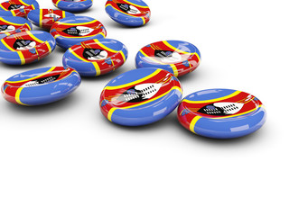 Flag of swaziland, round buttons