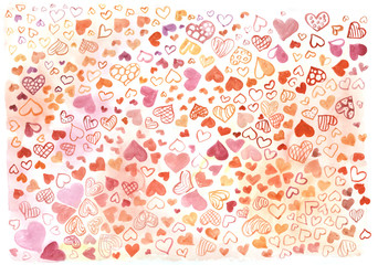 watercolor abstract background, hearts