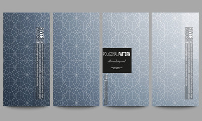 Flyers set. Abstract floral business background, modern stylish vector texture