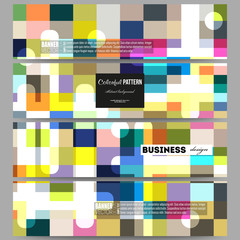 Banners set.  Abstract colorful business background, modern stylish vector texture.