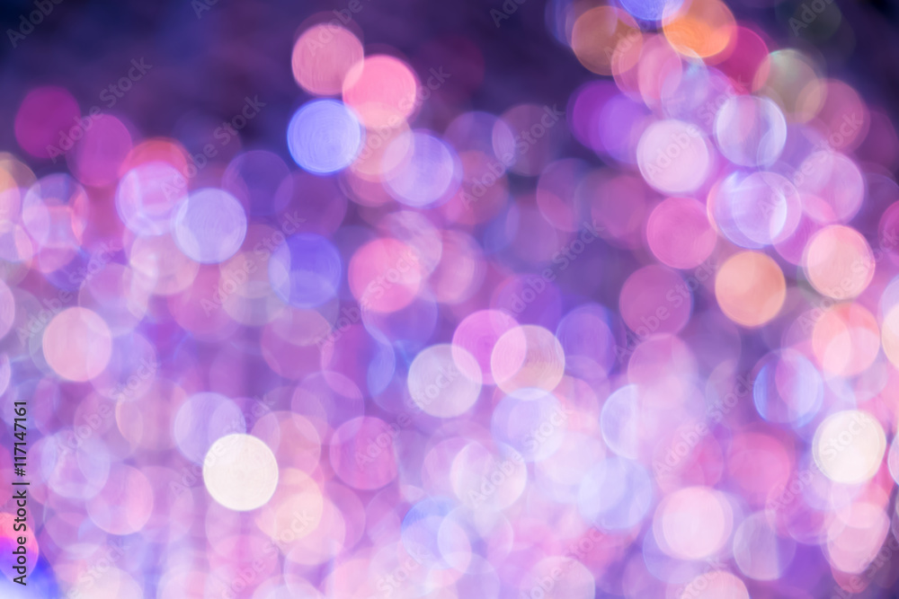 Aufkleber purple and pink color bokeh light,blurred abstract background