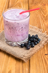 Fresh blueberry smoothie