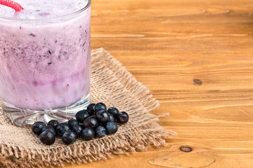 Fresh blueberry smoothie