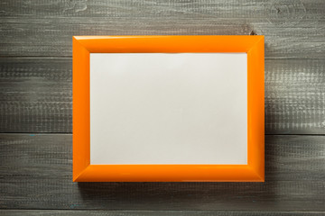 photo picture frame at wood