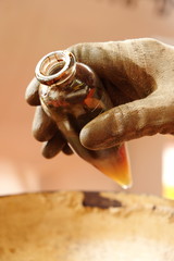 Lab test Basic sediment and water of crude oil ;finish and drain to knock out pot.