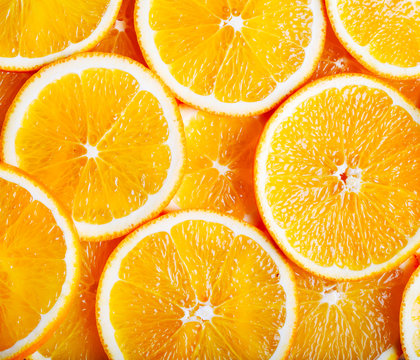 close up of orange slices background 