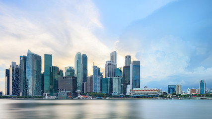 Fototapeta na wymiar View of central Singapore skyline