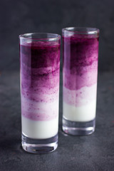 delicious ombre blueberry smoothie