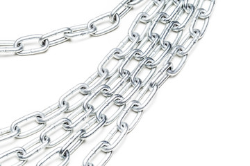 Fototapeta premium Chains white background