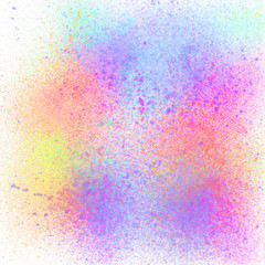 Colorful spray paint on white background