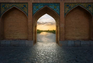 Papier Peint photo Pont Khadjou Pont de Khaju à Ispahan.Iran