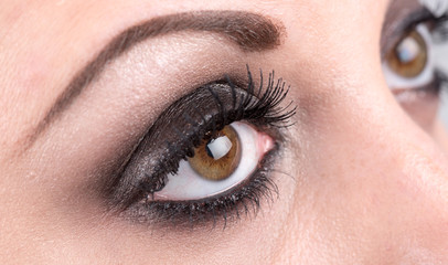 Fototapeta na wymiar Closeup of eye makeup