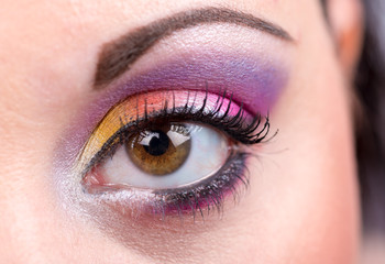 Fototapeta premium Closeup of eye makeup