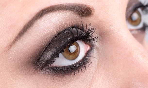Closeup of eye makeup