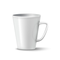 photorealistic white cup