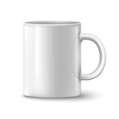 photorealistic white cup