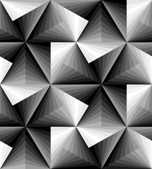 Fototapeta na wymiar Vector Illustration. Seamless Polygonal Monochrome Pattern. Geometric Abstract Background. Suitable for textile, fabric, packaging and web design.