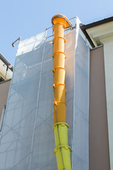 Modular slide  for debris and scaffolding