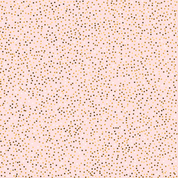 Dotted Vector Seamless Pattern. Golden Confetti, Dusty Pink Background