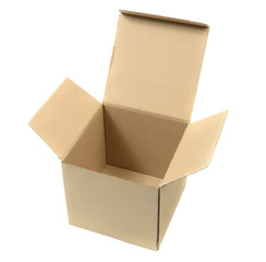 Open cardboard box