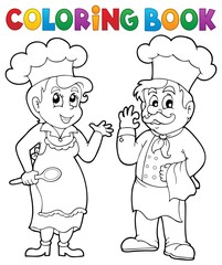 Coloring book chef theme 2