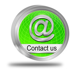 Button contact us - 3D illustration