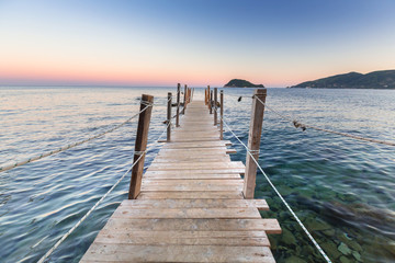 Sunset at Ionian sea on Zakhynthos island, Greece