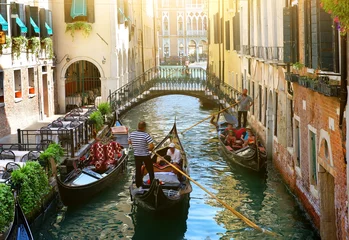 Wall murals Gondolas Canal in Venice